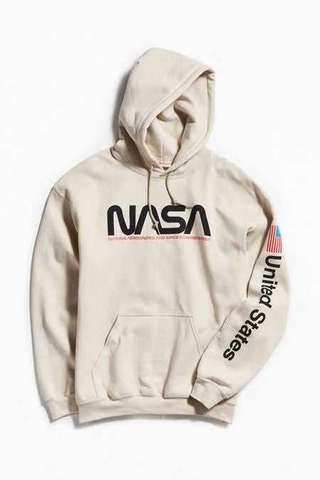 'NASA' Printed Oversized Unisex Pullover Hoodie