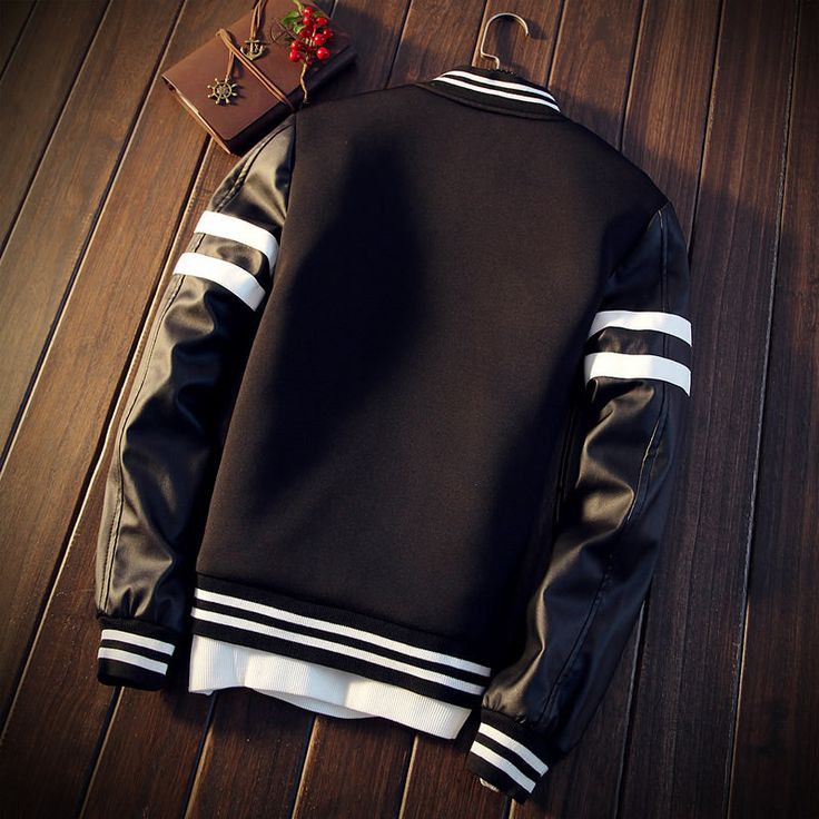 Men's Leather Sleeve Varsity Jacket