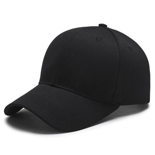 Classic Black plain Cotton Adjustable Cap For Men