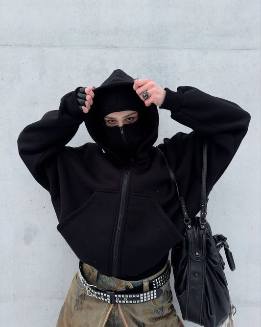 Black Balaclava Ninja Hoodie