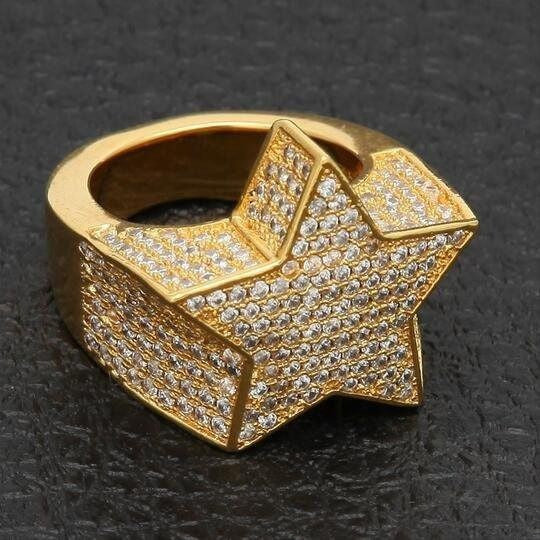 Dazzling Diamond Ice Out Star Ring