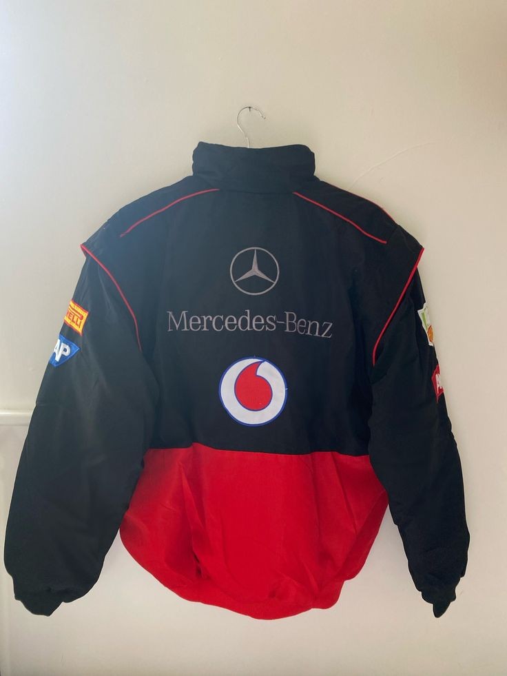 Vintage Mercedes Benz Santander McLaren formula 1 Motorcycle Racing Jacket For Men & Women