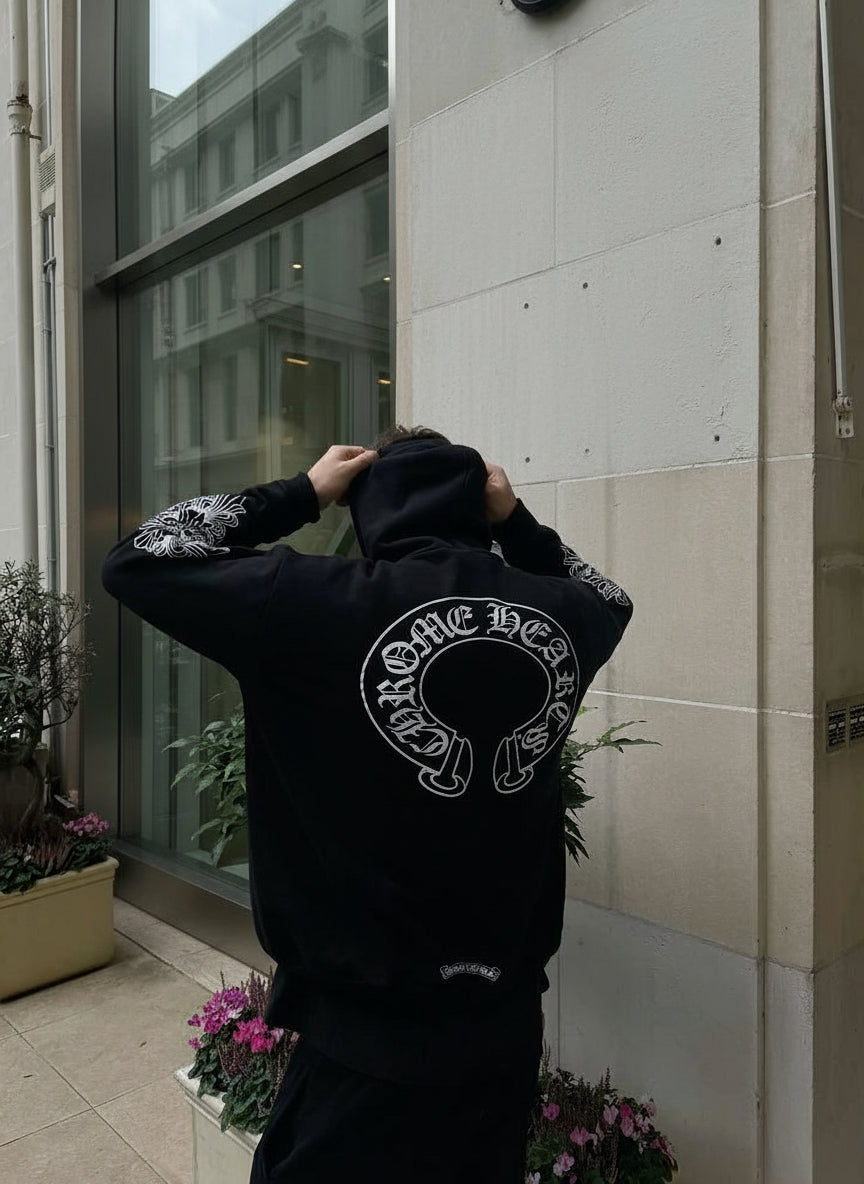 Aesthetic Y2K Drip Style baggy Oversized chrome heart hoodie 