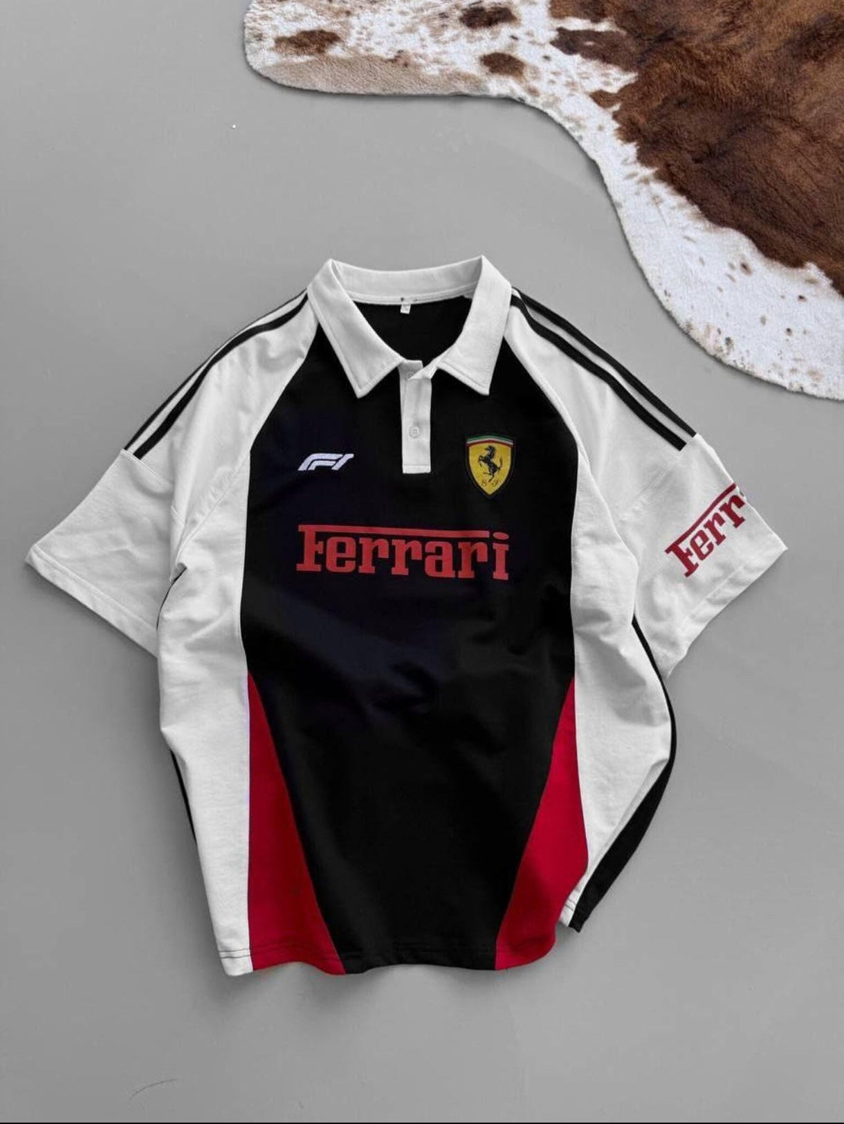 Ferrari F1 Vintage Racing retro style Polo t-shirt 