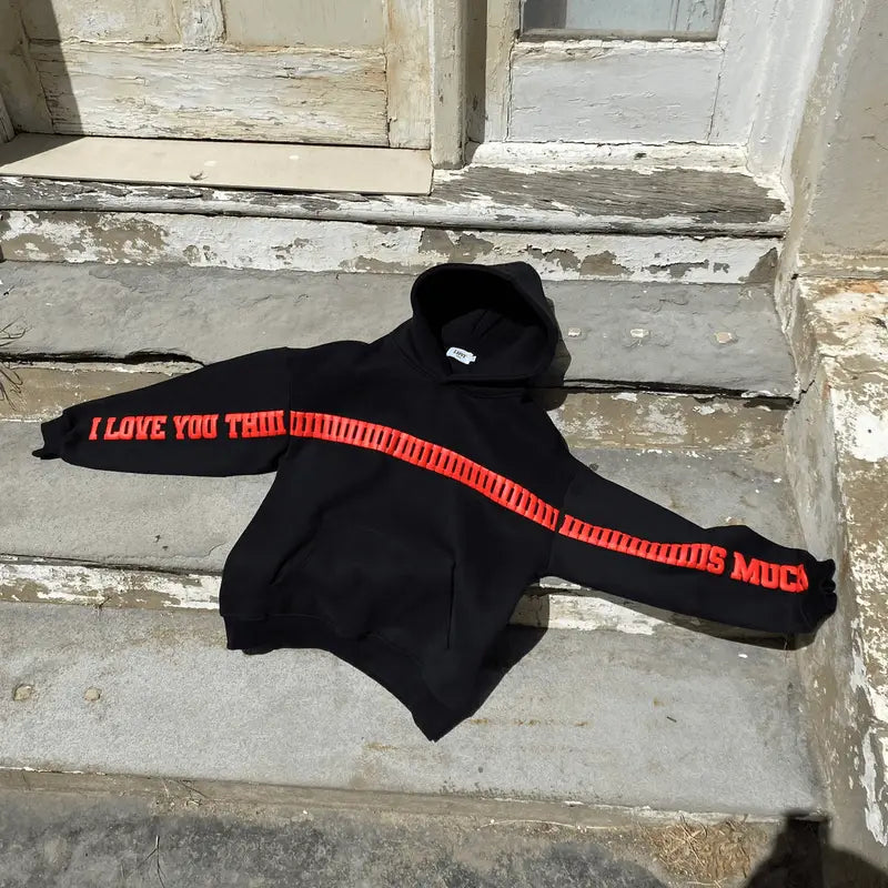 I Love You This Much Oversized Comfort Fit Hoodie For Men's 