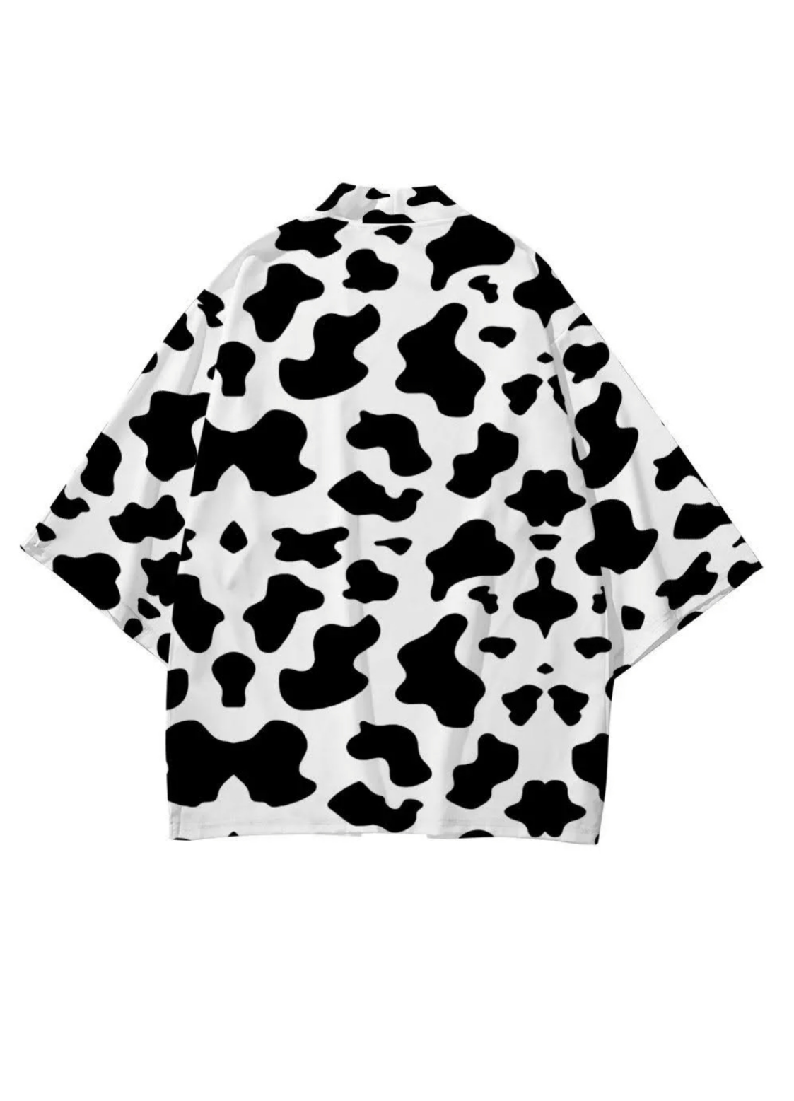 Japanese Vintage Street Style Kimono Cow Pattern Harajuku Cosplay Loose Fit Kinomo For men Women