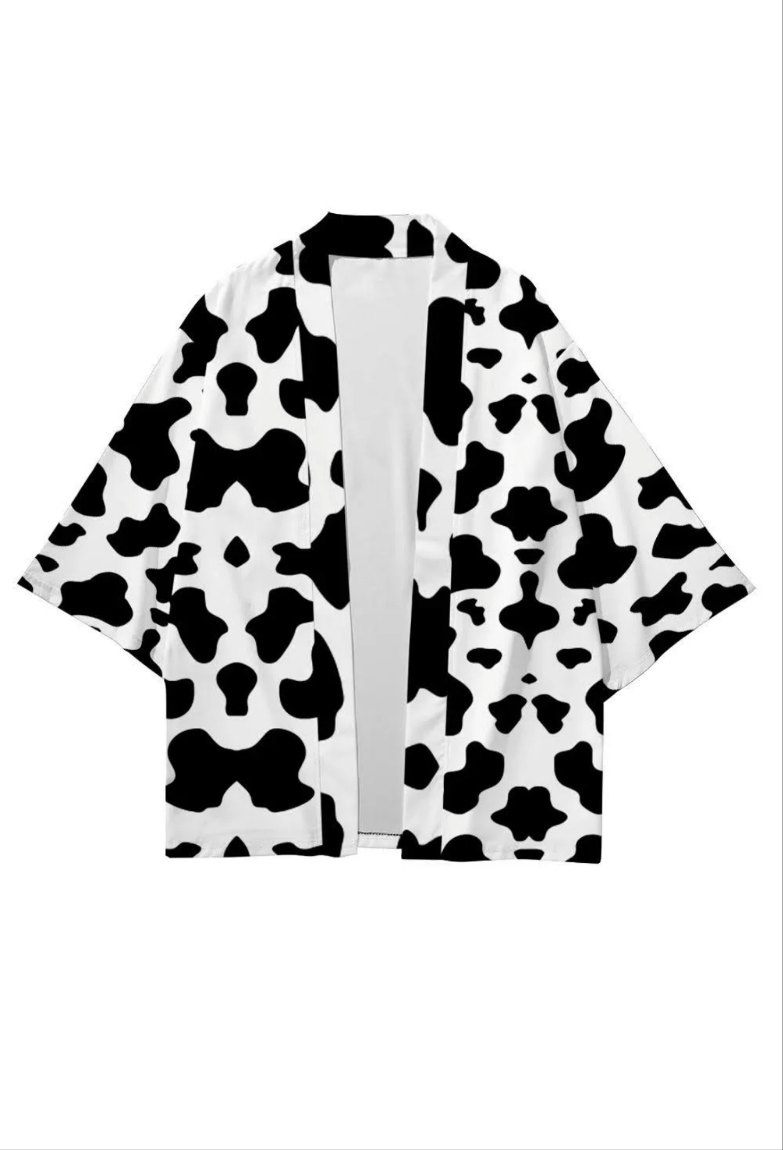 Japanese Vintage Street Style Kimono Cow Pattern Harajuku Cosplay Loose Fit Kinomo For men Women