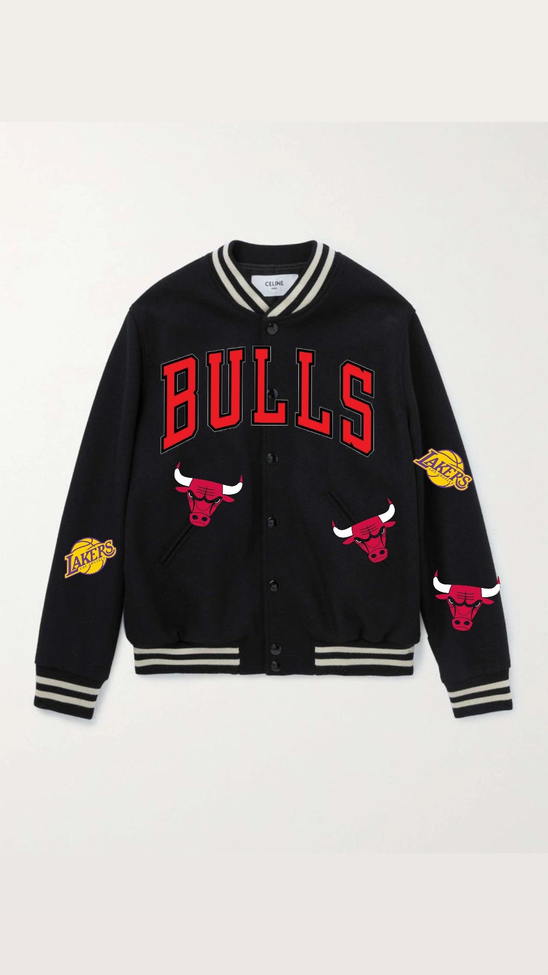 Funky Bulls Printed Varsity Jacket