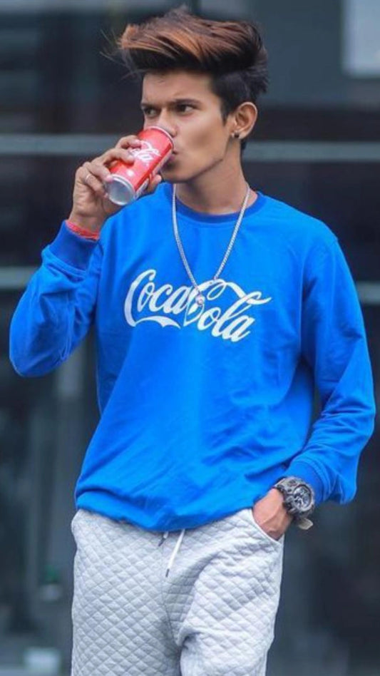 Oversize Drop Shoulder Cocacola Printed T-shirt