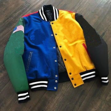 Multicolour Heavy Quality Varsity Jacket For Mens