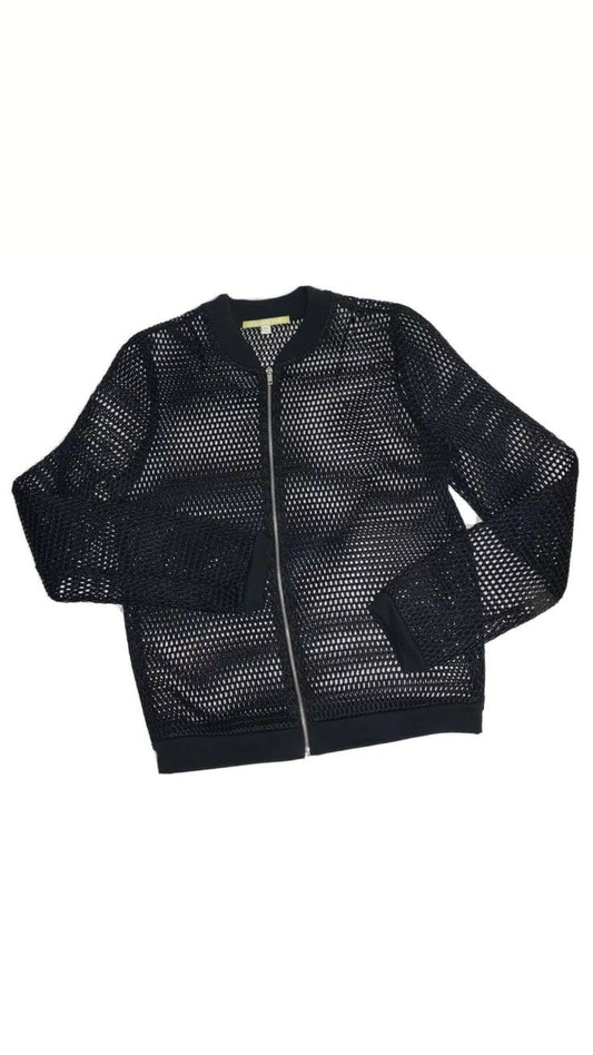 FishNet Fabric Bomber Jacket