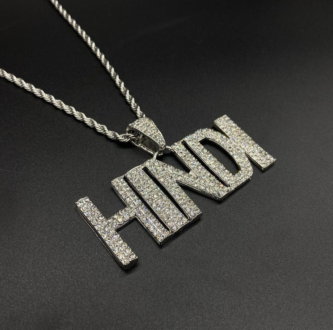 Hindi Necklace Diamond Ice Out Mc stan Necklace Chain