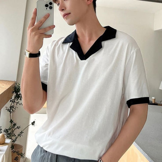 Korean Oversize Collar Tshirt For Mens