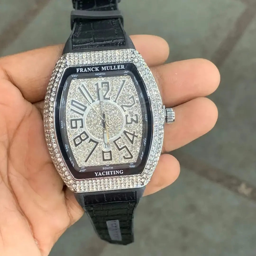 Square Ice Diamond Watch For Mens Fashion Bling Ice Out Diamond Watch - Luxury watch