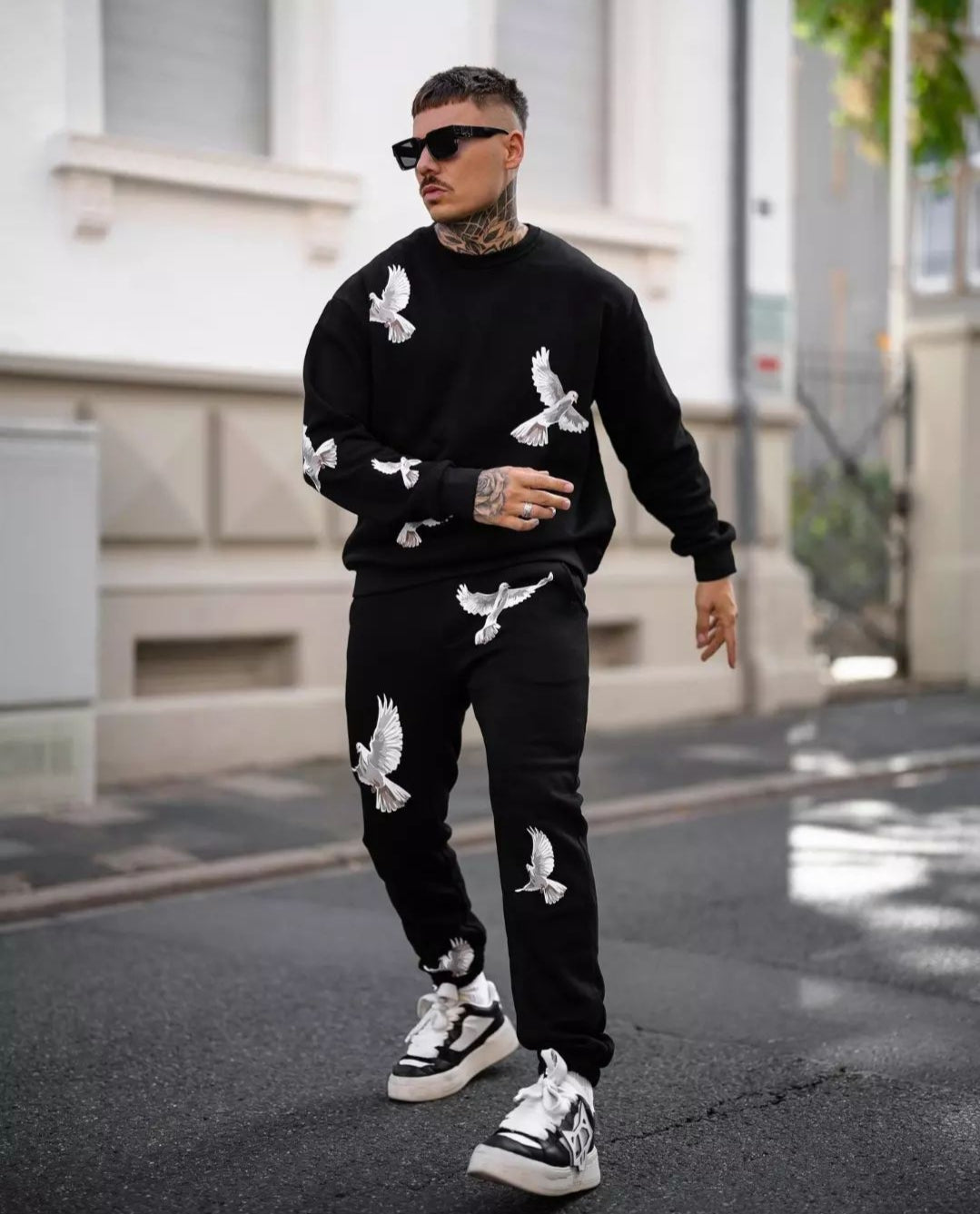 Pigeon Printed Tracksuit For Mens