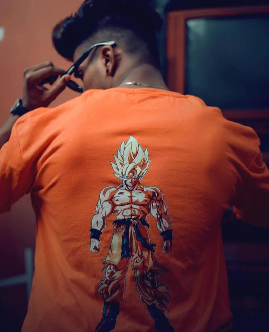 Dragon Ball Z Oversize Orange T-shirt For Men's