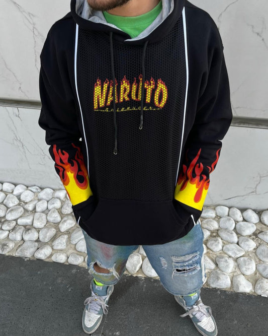 Naruto Fire Sleeve Oversize Hoodie