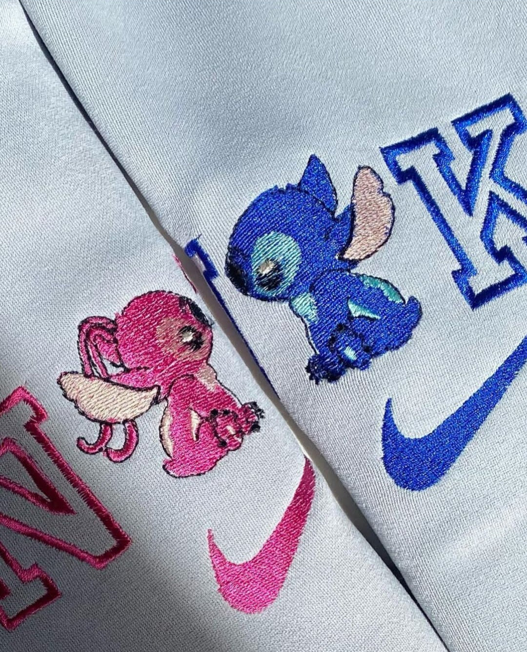 Angel And Stitch Couples Matching Embroidery Hoodie -pack of 2