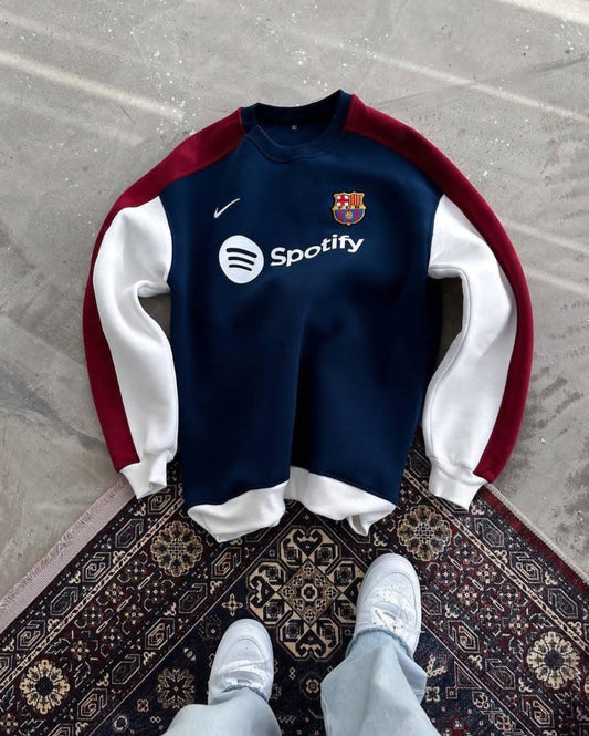 Spotify Barcelona Printed Baggy Oversized Sweatshirt