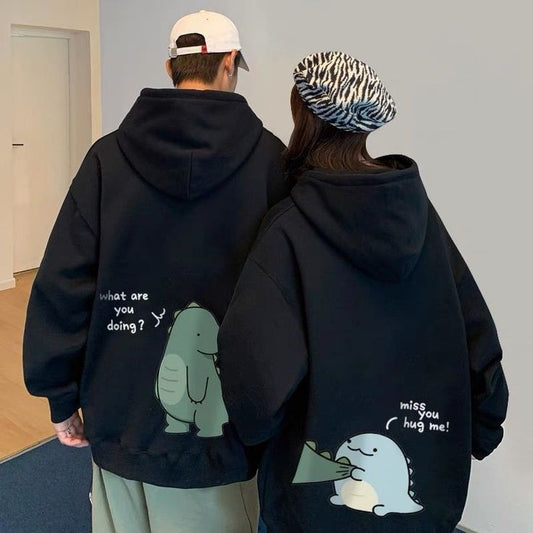 Cute Dinosaur Matching Couples Hoodie For Lovers - pack of 2