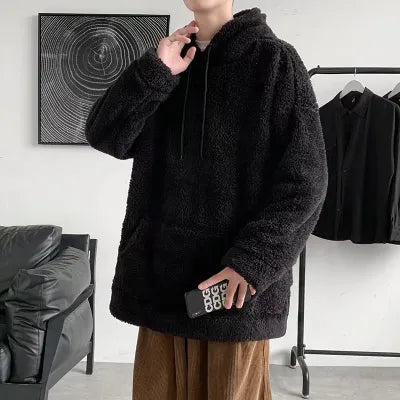 Premium Thick Sherpa Oversized Korean Fashion Pullover Hoodie For Mens