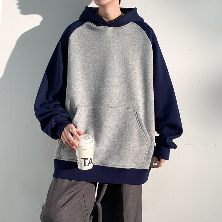 Japanese Kawaii Fashion Oversized Street Style Pullover Hoodie For Mens