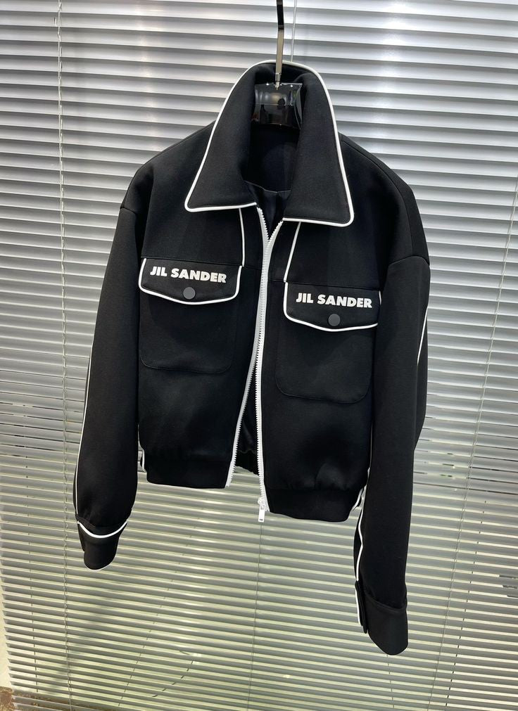 Jil Sander Snap Button Collar Zipper