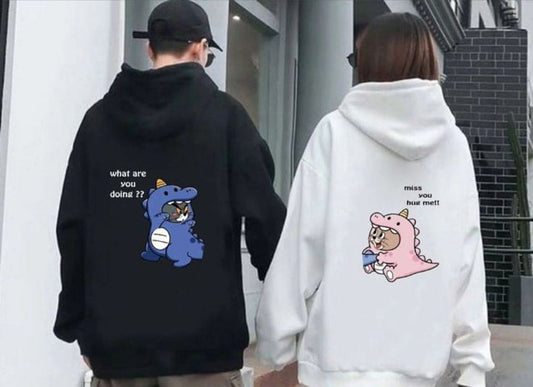Dino Tom & Jerry Matching Couples Hoodie - pack of 2