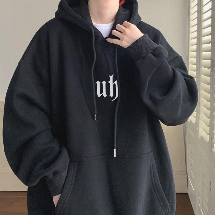 Mens Y2K Korean Fashion Streetwear Style Premium Relaxed Fit Oversized Kawaii Pullover Hoodie For Mens 