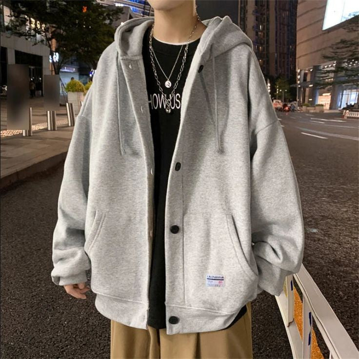 Korean Japan Fashion Y2K Autumn Winter Harajuku Outer Clothes Jacket For Men