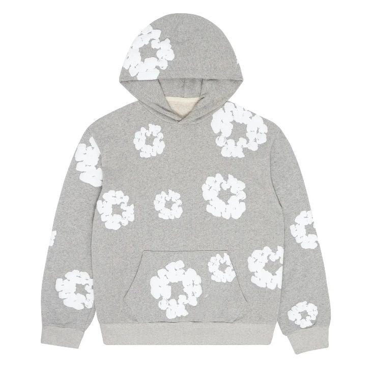 Y2K Floral Printed Harajuku Streetwear Oversize Hip Hop Pullover Drawstring Hoodie - Unisex