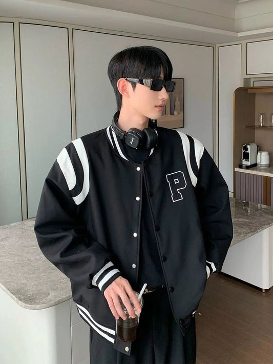 Iconic Korean Kpop Fashion Style College Baseball Varsity Jacket For Mens Drip Outfit