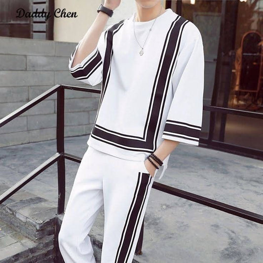 Korean Streetstyle Strip Tracksuit