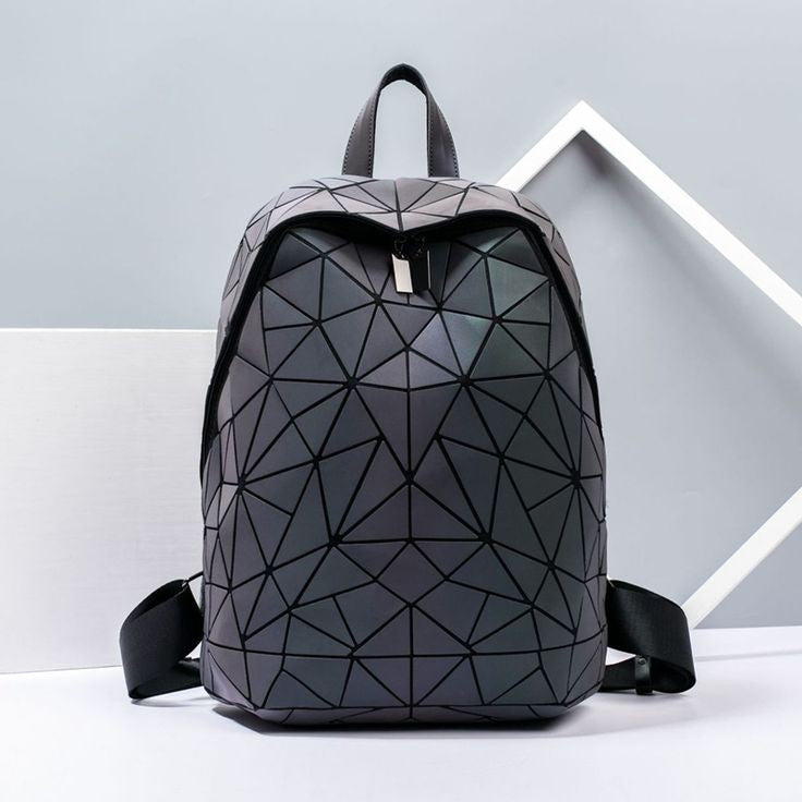 Geometric Backpack Holographic Luminous Backpacks Reflective Bag Luminesk Irredescent Rucksack (REFLECTIVE kite shaped)