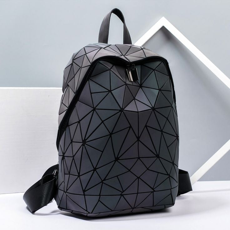 Geometric Backpack Holographic Luminous Backpacks Reflective Bag Luminesk Irredescent Rucksack (REFLECTIVE kite shaped)