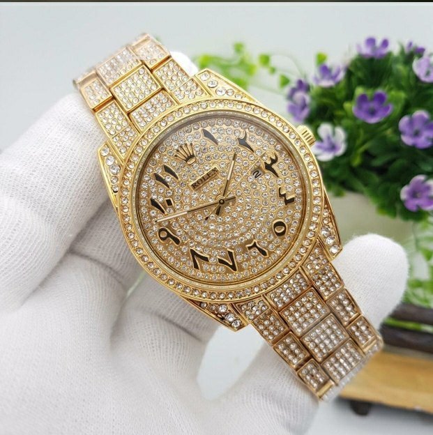 Arabic number Diamond Watch For Mens Fashion Bling Ice Out Diamond Watch - limited edition